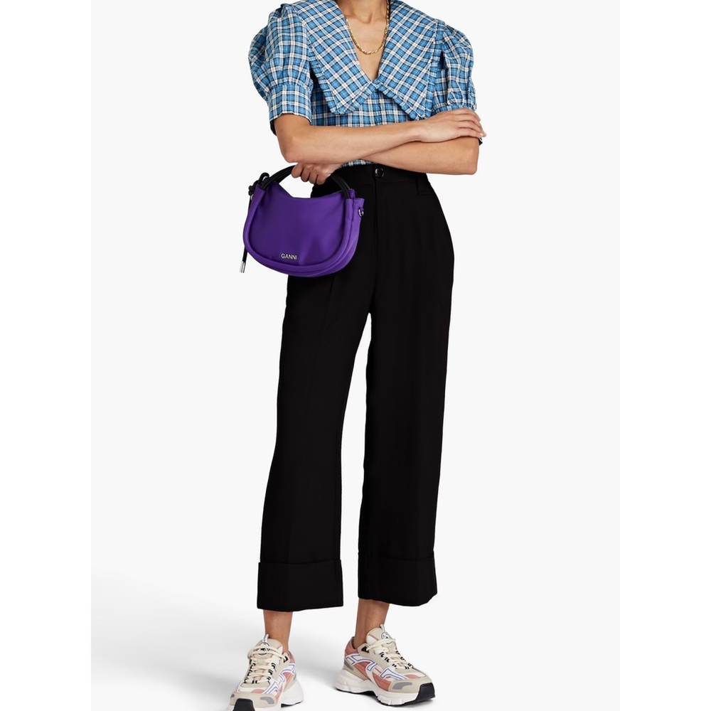GANNI Cropped High Rise Trousers